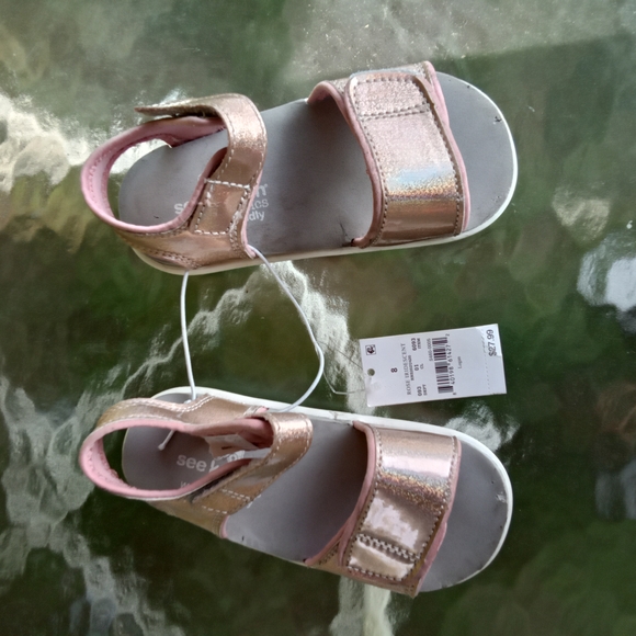 See Kai Run Pink Sandals with Adjustable Straps - Picture 1 of 5